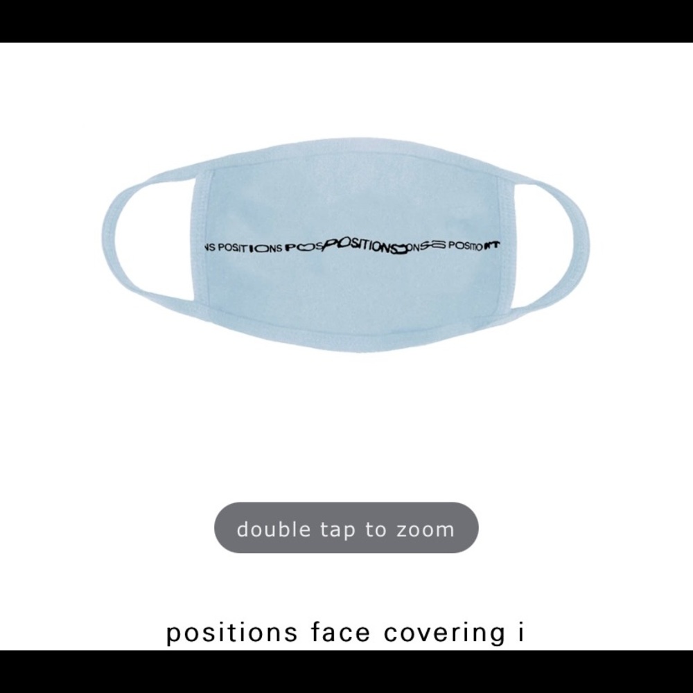 NWOT Ariana Grande Positions Face Mask